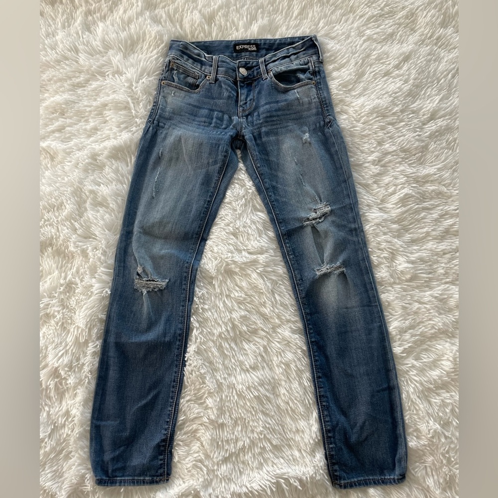 Epic Women's Blue Ripped Skinny Jeans